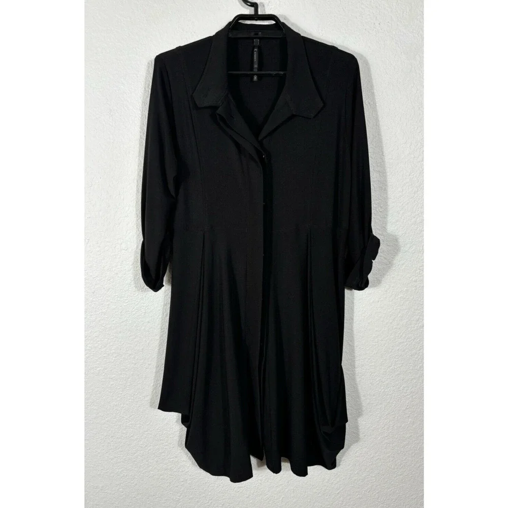 IC by Connie K‎ Mini Dress Tunic Womens Medium Black Polyester Blend